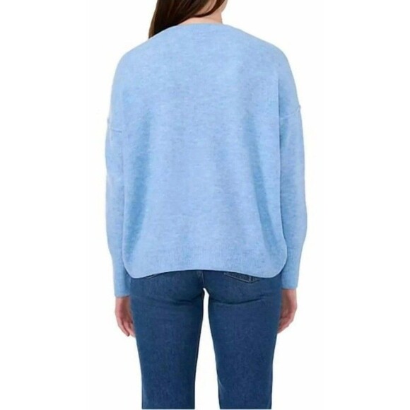 Women’s Holiday Christmas Sweater - SNOWFLAKE sky blue Vince Camuto NWT - Medium - Picture 2 of 14